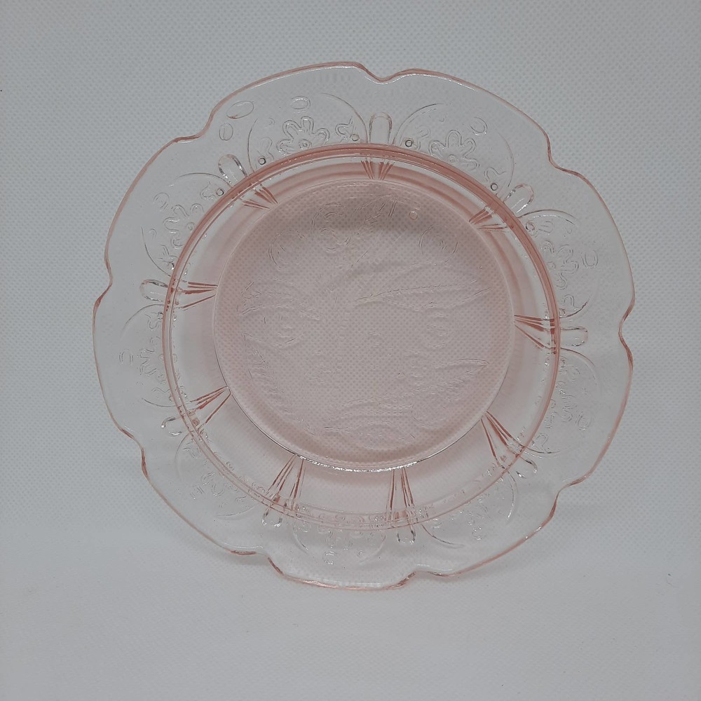 Antique Depression Glass Jeanette Cherries Bowl, Pink - Picture 2 of 9